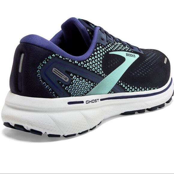 Brooks Women’s Ghost 14 Sneakers Size 12 US Narrow 2A Blue Peacoat Yucca Navy - Picture 2 of 9